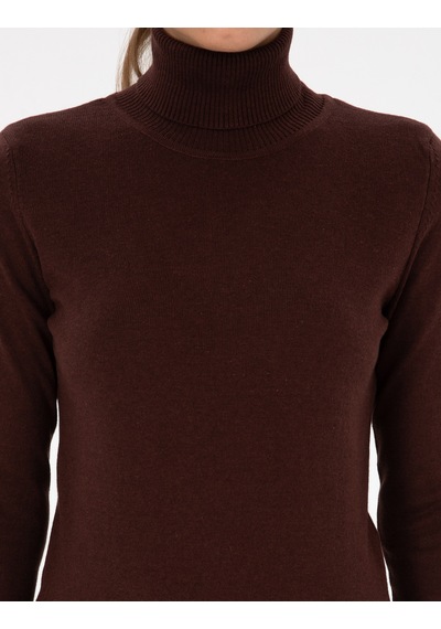 Pierre Cardin Kadın Kahverengi Kazak /triko 50315747-vr029 Kahverengi