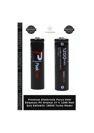 Premium Elektronik Parça Hobi Ekipmanı Pil Orijinal 37 V 1200 Mah Şarj Edilebilir 18650 Turbo Model