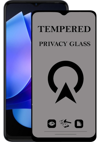 Tecno Spark 10 İle Uyumlu Tam Kaplayan Privacy Hayalet Temperli Ekran Koruycu Cam