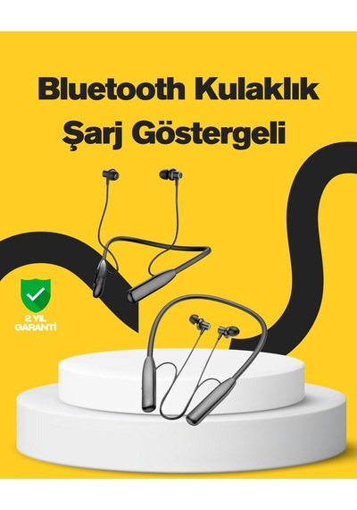Y12 Bluetooth Boyun Bantlı Kulaklık 100 Saat Pil Bluetooth 5.3 Dokunmatik Kontrol 1