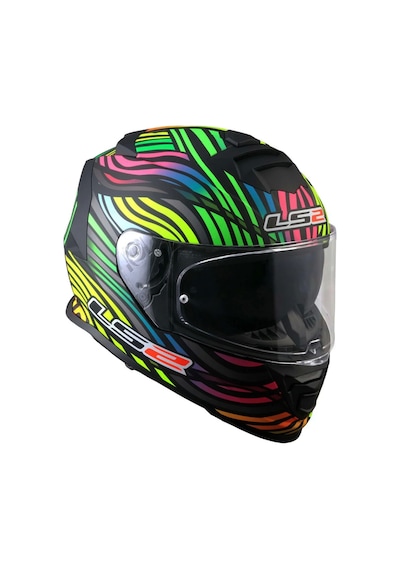 Ls2 Storm 2 Power Kask Mat Siyah - Gökkuşağı