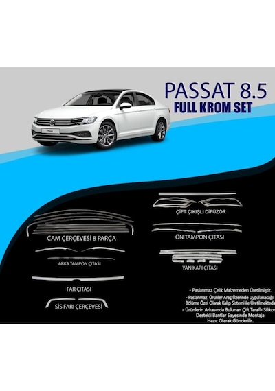 Volkswagen Passat B8.5 Full Krom Set A+ Kalite 15649