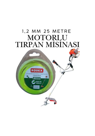 Klc 1.2 Mm 15 Metre Çim Ot Biçme Teli Motorlu Tırpan Yuvarlak Misina Tırpan Misinası