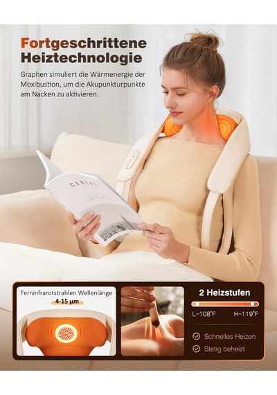 Knqze Shiatsu Masaj Aleti 4d, 2026 Isı İle Kablosuz Boyun Masajı, Geliştirilmiş Grafen Isıtma, Boyun, Omuz, Sırt İçin 4d Shiatsu Derin Yoğurma Boyun Masajı, Erkekler İçin Hediyeler, Bej Knqze Shiatsu Masaj Aleti 4d, 2026 Isı İle Kablosuz Boyun Masajı, Geliştirilmiş Grafen Isıtma, Boyun, Omuz, Sırt İçin 4d Shiatsu Derin Yoğurma Boyun Masajı, Erkekler İçin Hediyeler, Bej