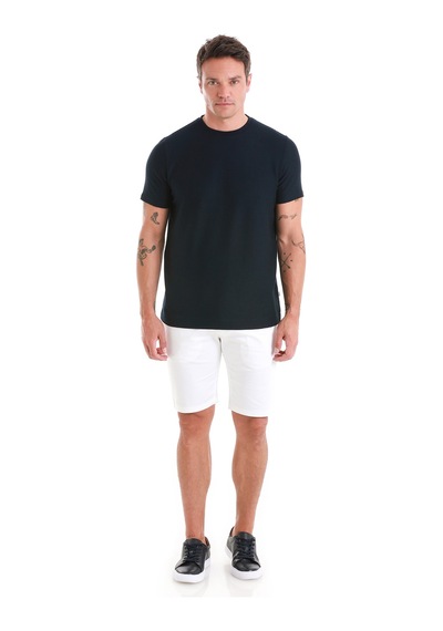 Hatemoğlu Lacivert Regular Fit Düz Bisiklet Yaka Tişört 35103023c004 005 Lacivert