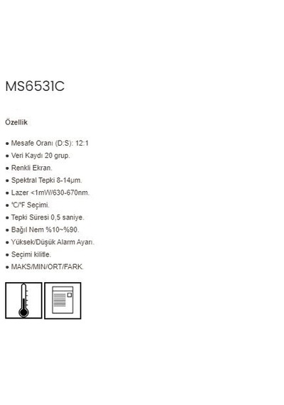 Mastech Ms6531c Infrared Termometre