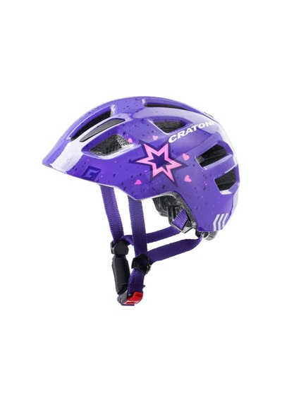 Kask Çocuk Maxster Star Purple Glossy Cratoni S-m 51-56 Cm Koyu Mor