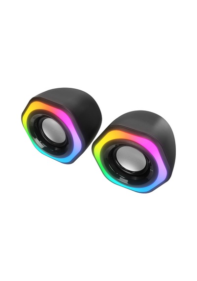 Mıkado Md-176, 6w, 1+1, Masaüstü, Rgb Aydınlatma, Usb, Siyah Kasa, Speaker
