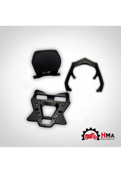 Hmapart Yamaha T-max 3'lü Set Sissybar - Çanta Demiri 2020-2026 Siyah