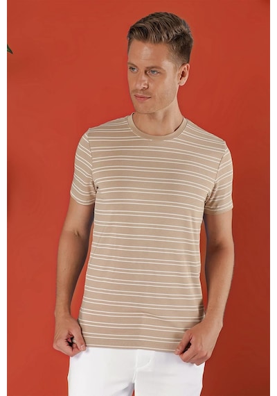 Efor Ts 851 Bej Spor T-shirt Bej