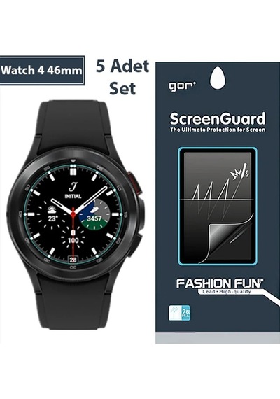 Gor Sm Galaxy Uyumlu Watch 4 46mm Darbe Emici Ekran Koruyucu 5 Adet Set- 5775