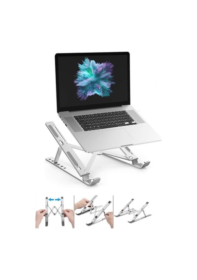 Al-10 Alüminyum Macbook Uyumlu 7 Kademeli Notebook Stand