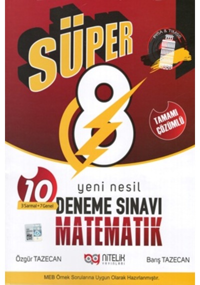 NİTELİK 8. Sınıf Deneme Yeni Nesil Süper Matematik Tamamı Çözümlü