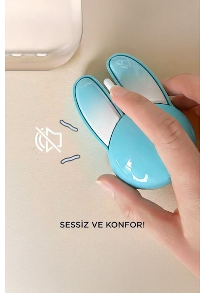 Torima TM-21 Kablosuz Tavşan Kulaklı Sessiz Mouse 1200 DPI Optik Kablosuz Fare