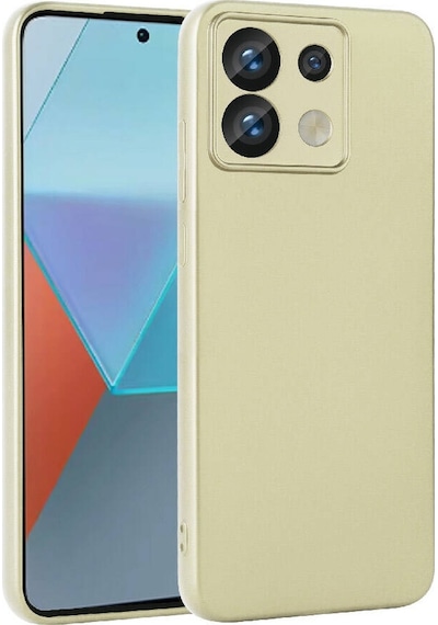 Noktaks - Xiaomi Uyumlu Xiaomi Redmi Note 13 Pro 5g - Kılıf Mat Renkli Esnek Premier Silikon Kapak - Gold