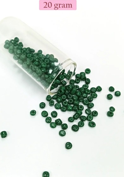 Tedar Dökme Cam Kum Boncuk Büyük Boy 6/0 4 Mm - 4 Renk - Toplam 80 Gram - Bnc415 Najmaddin (No:1) 8.5Cm X 10.5 Cm