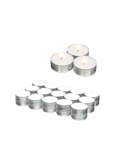 Tealight Mum - Beyaz Küçük Yuvarlak Yer Ve Masa Mumu 20 Adet