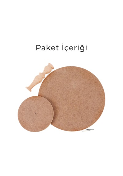 Sunumluk, Ahşap Sunumluk, Sunumluk, Ahşap Servis Standı - Ayaklı Sunumluk, Pasta Standı Kahverengi
