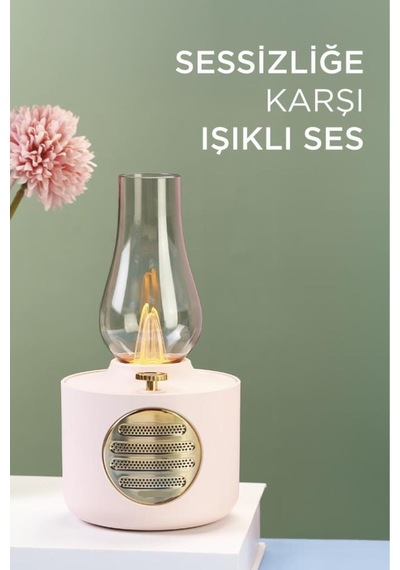 Vintage Gaz Lambası Taşınabilir Bluetooth Speaker Ayarlanabilir Işıklı Usb Şarjlı