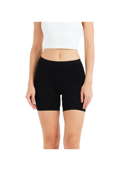 Justever Seamless Dikişsiz Uzun Külot İz Yapmayan Siyah Kadın Boxer - Vela Siyah