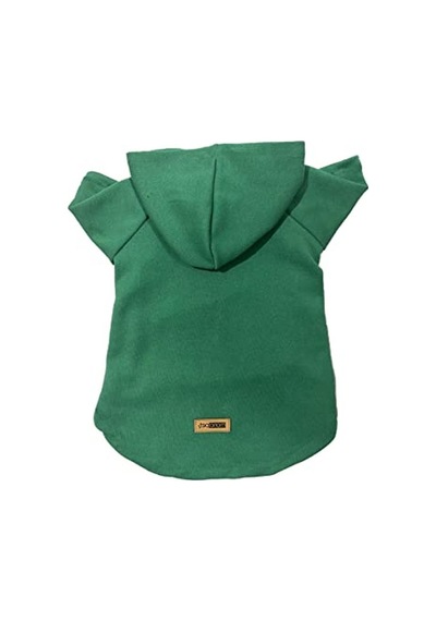 Kırmızı Ve Yeşil, Kapüşonlu Polar Sweatshirt, Köpek Ve Kedi Elbisesi, 2'li Set, S Beden