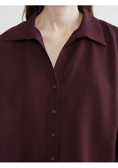Lcw Vision Mürdüm Oversize Kadın Gömlek