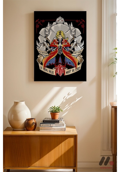 Fullmetal Alchemist Simya Poster, Çerçevesiz Yüksek Kalite Duvar Afişi - Anime Severlere Özel Hediye
