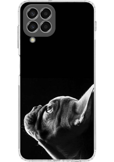Samsung Galaxy M33 İle Uyumlu Köpek 1 Kamera Korumalı Şeffaf Kılıf Şeffaf