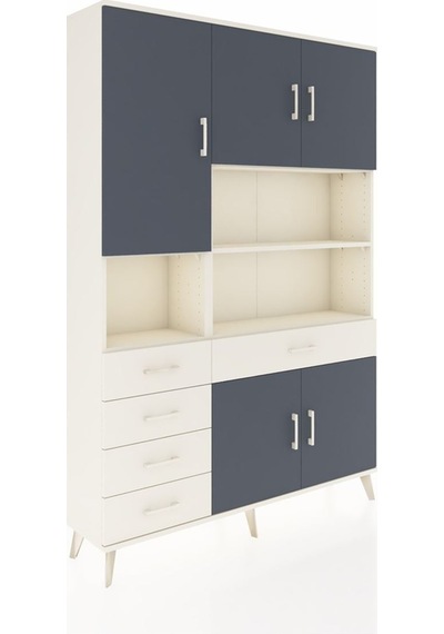 Arges Dolap 9 Raflı 5 Çekmeceli 5 Kapaklı 132x30x195 Aytaşı-antrasit/aytaşı Antrasıt/aytası Arges Dolap 9 Raflı 5 Çekmeceli 5 Kapaklı 132x30x195 Aytaşı-antrasit/aytaşı Antrasıt/aytası