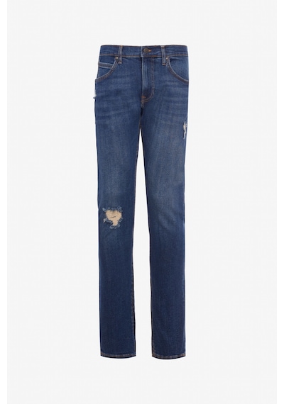 Lee Slim Fit Dar Kesim Normal Bel Dar Paça Luke Mavi Jean Kot Pantolon