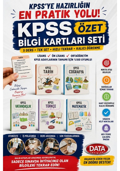 2026 Kpss Gygk Tüm Dersler Özet Bilgi Kartları Seti Pratik Kilit Bilgiler Zamanı Olmayana Son Tekrarlar