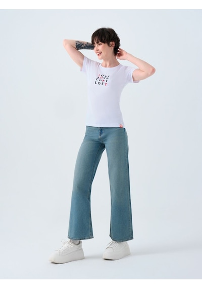 LOFT Regular Fit Kadın Tshirt K.kol Lf2038544 Q1.v1 Beyaz