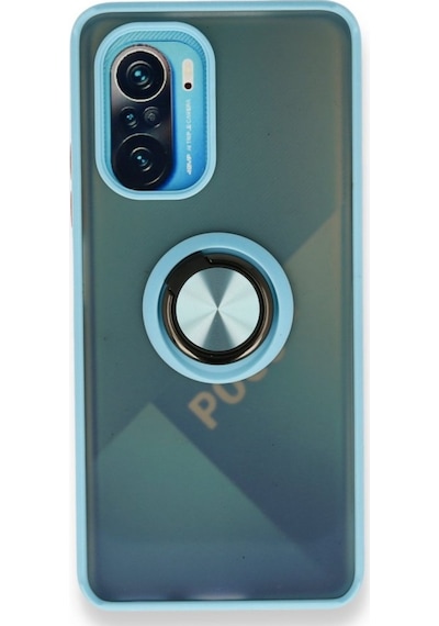 Xiaomi Redmi K40 Pro Kılıf Montreal Yüzüklü Standlı Silikon Kılıf
