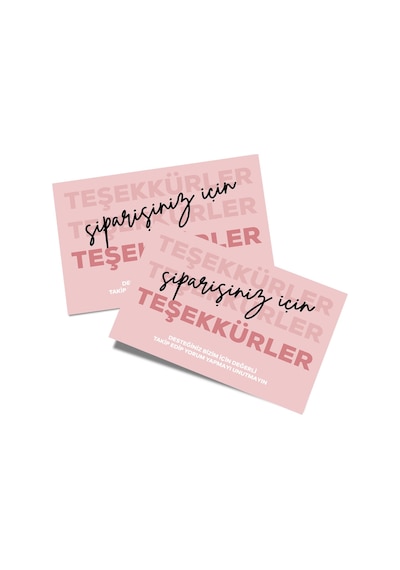 Teşekkür Kartı Tasarım 8 6x9 - 50 Adet