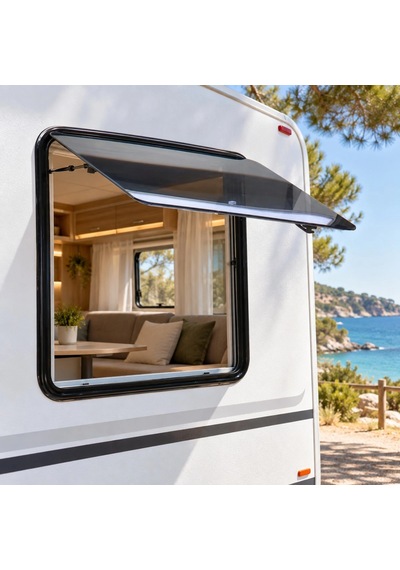 Jarup Flat Kare Karavan Penceresi 90x90 Cm Bej Jr9090fg S