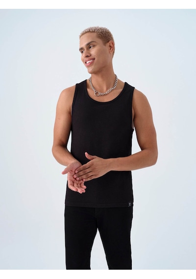 Loft Siyah Erkek Kolsuz T-shirt Lf2038493 SIYAH