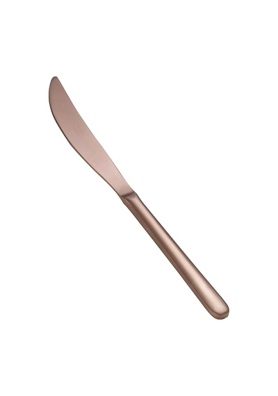 Arsel Lotus Titanyum Mat Rose Gold Yemek Bıçağı Mat Bakır Renk 304 Kalite 4mm Kalınlık 6'lı Gümüş