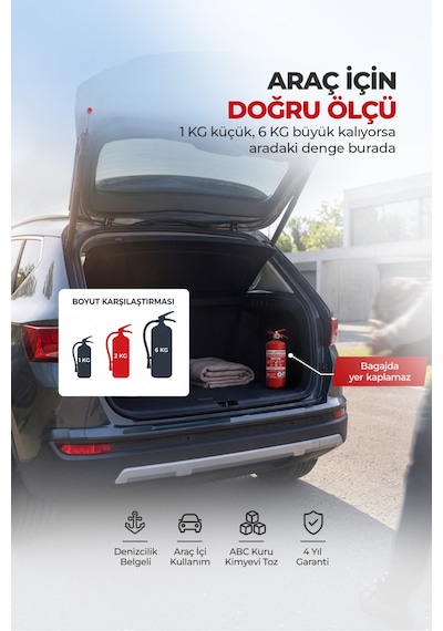 2 Kg Abc Yangın Söndürücü Tse Muayene Uyumlu Ce Tekne Araç
