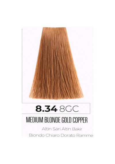 Dna Saç Boyası Kalıcı Krem Boya Yoğun Pigment & Parlaklık 8.34 Açık Kumral Altın Bakır 100ml