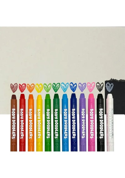 Ooly Body Doodlers 12 Li Yüz Ve Vücut Boyası 133-116 Çok  Renkli