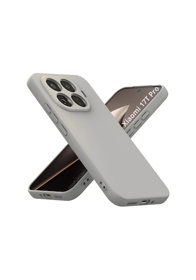 Xiaomi 17t Pro Uyumlu Silikon Kılıf - Pastel Renk Tonu Kamera Korumalı Esnek Kapak - Gri