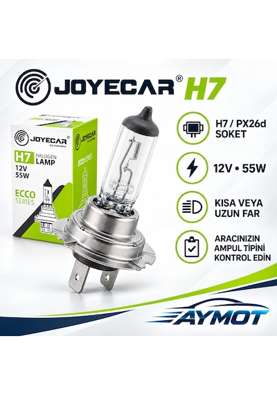 Joyecar H7 12v 55w Halojen Far Ampulü Güvenilir Standart Aydınlatma
