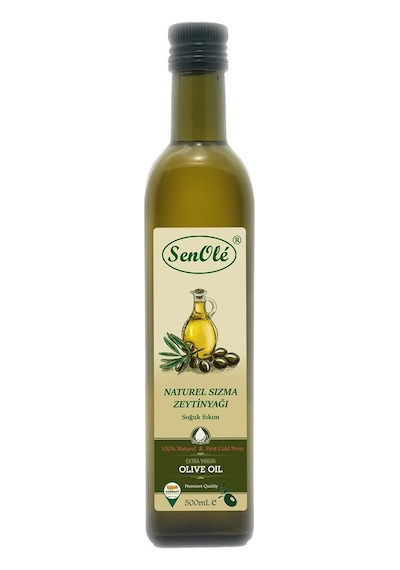 Senole Soğuk Sıkım Naturel Sızma Zeytinyağı Özel Cam 500 ML
