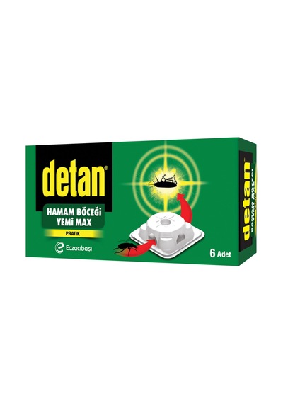 Detan Hamam Böceği Yemi Max 6'lı - 8 Adet Tarı