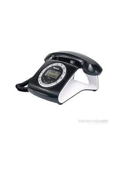 Multitek Retro Özel Tasarımlı Kablolu Siyah-kırmızı-gri-turuncu-beyaz Masa Üstü Telefon