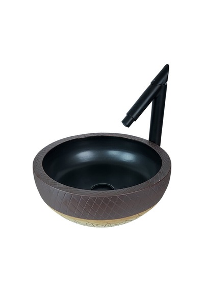 Petra 42 Cm Dekoratif Tezgah Üstü Çanak Lavabo Renkli