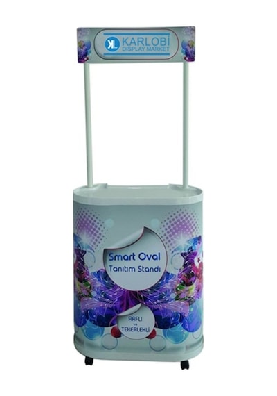 Oval Tanıtım Standı, Plastik Stant