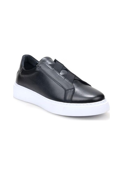 Mariotto Pisagor Ps-586 Erkek Hakiki Deri Sneakers Spor Ayakkkabı Siyah - Beyaz