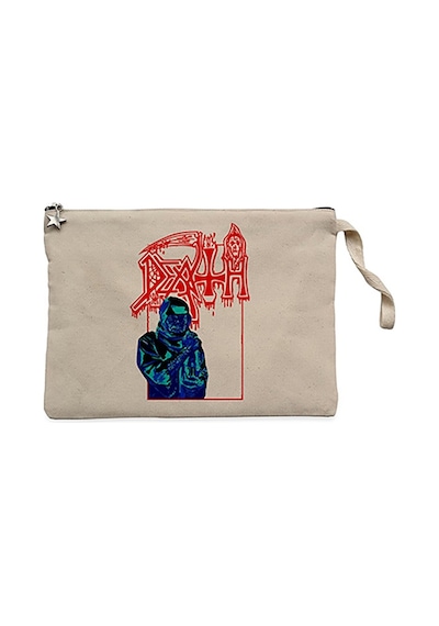 Death Lepros Krem Clutch Astarlı Cüzdan / El Çantası Krem