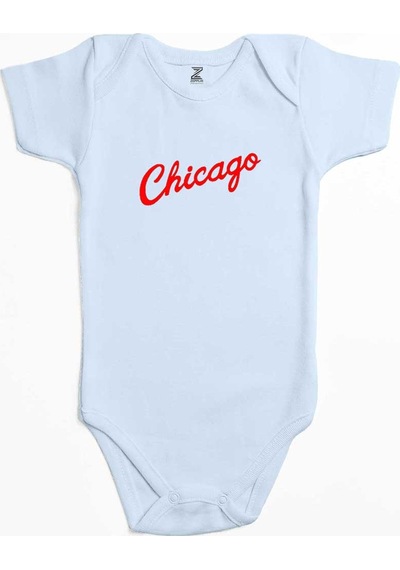 Zepplin Giyim Chicago Yazı Sarı Bebek Body Zıbın
